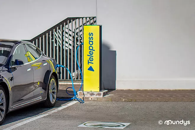 Stazione di ricarica elettrica della nostra concessionaria Telepass